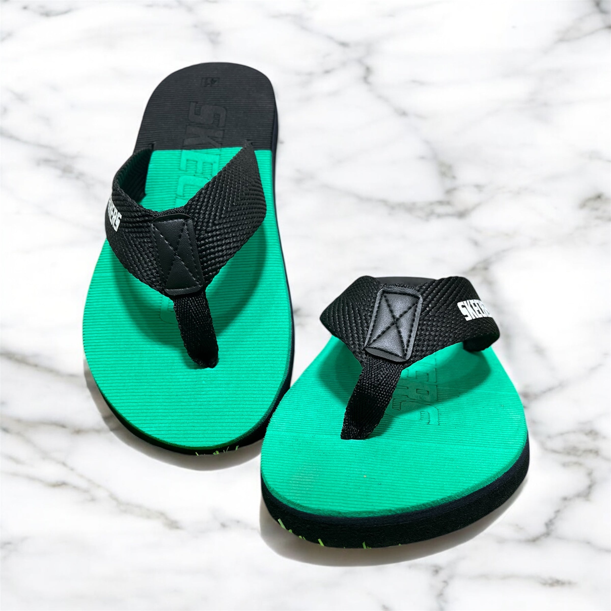 Blue Skechers  Flip Flop Slides