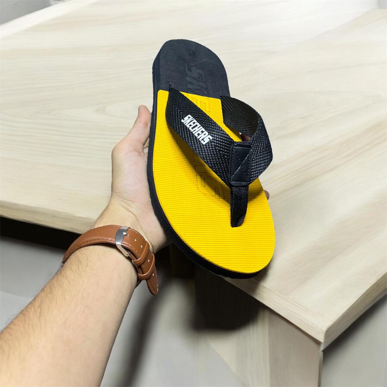 Yellow Flip Flop Slides