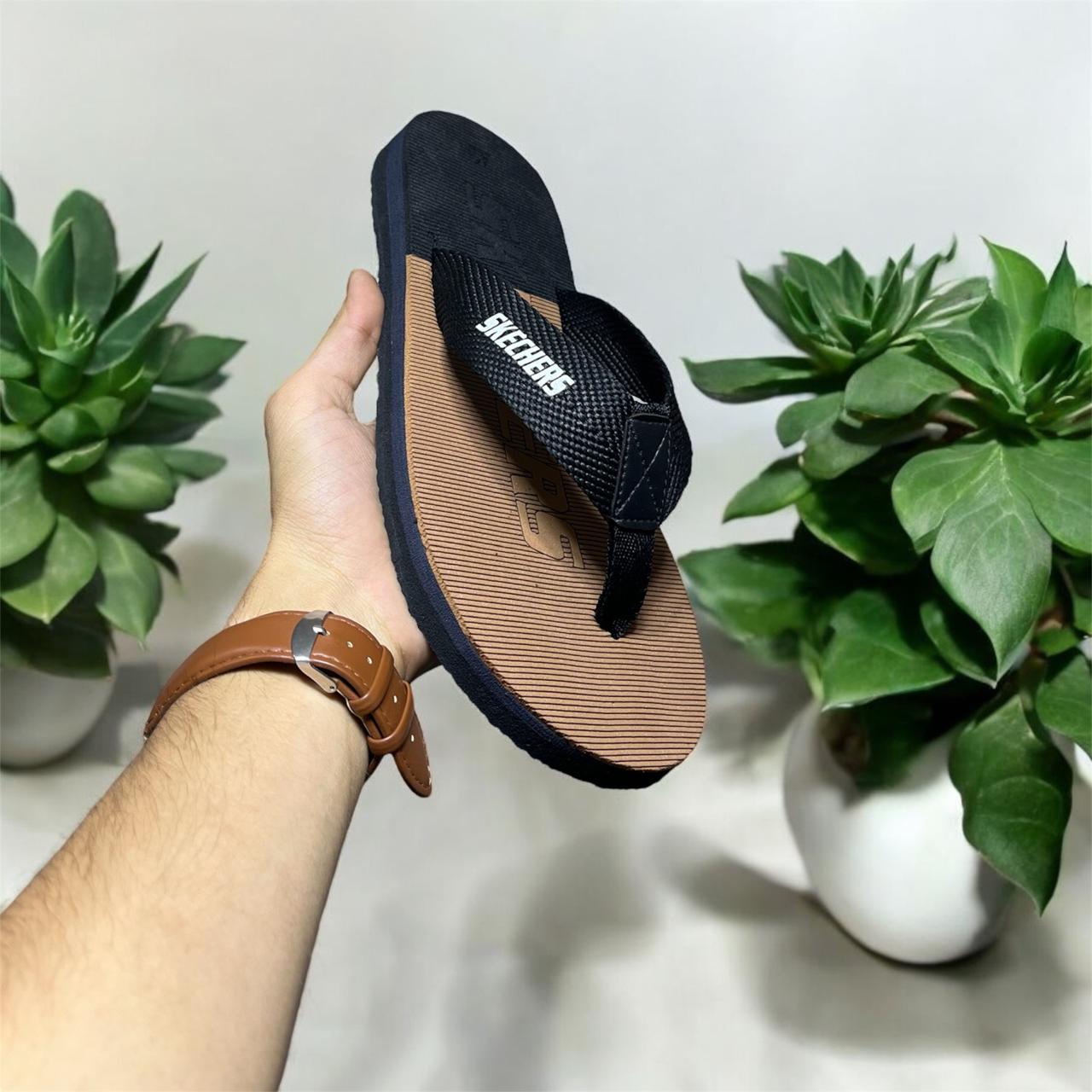 Brown Flip Flop Slides